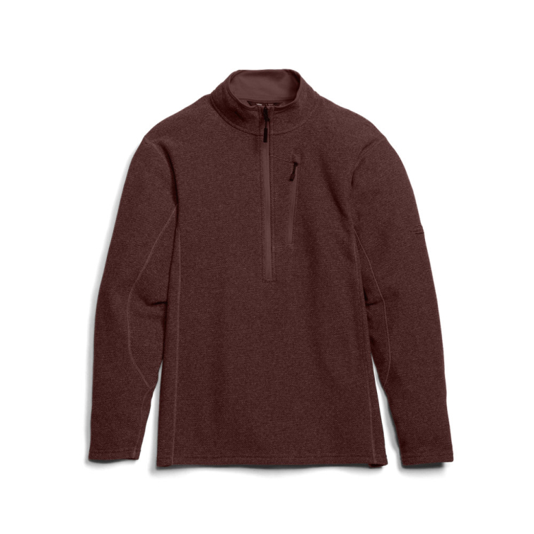 Толстовка SITKA Snowcrest Half-Zip Fleece Pullover цвет Cherry Wood Heather фото 8
