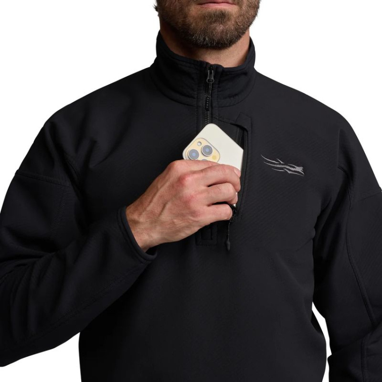 Толстовка SITKA Alpha Fleece 1/4 Zip Pullover цвет Black фото 5