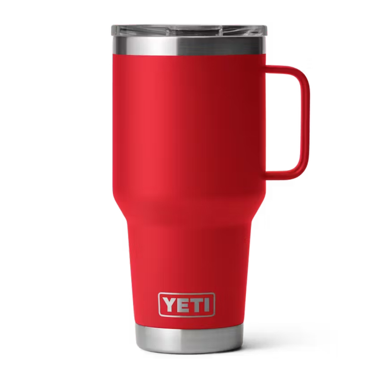 Термокружка YETI Rambler Travel Mug 887 (30 oz) цв. Rescue Red фото 1