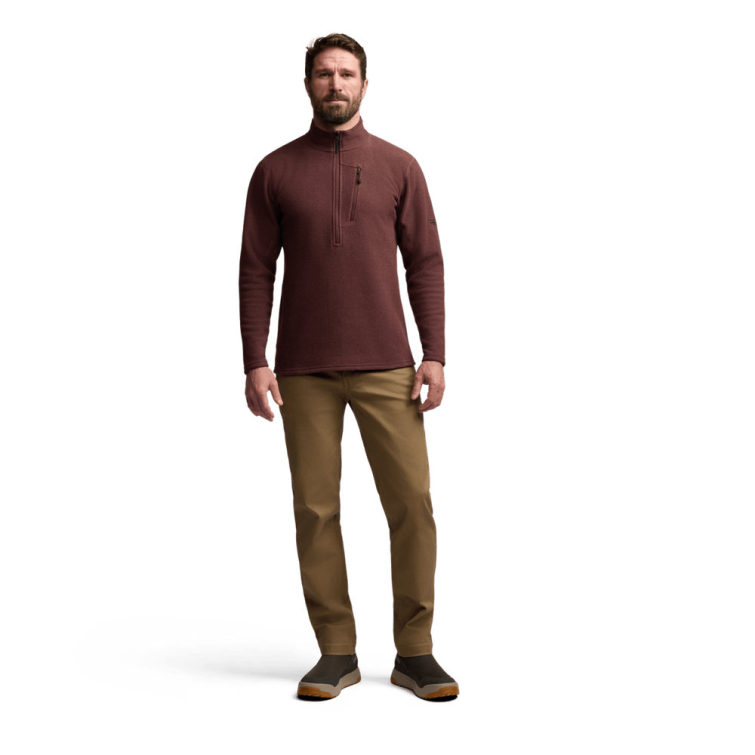 Толстовка SITKA Snowcrest Half-Zip Fleece Pullover цвет Cherry Wood Heather фото 4