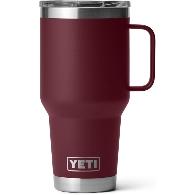 Термокружка YETI Rambler Travel Mug 887 (30 oz) цв. Wild Vine Red фото 1