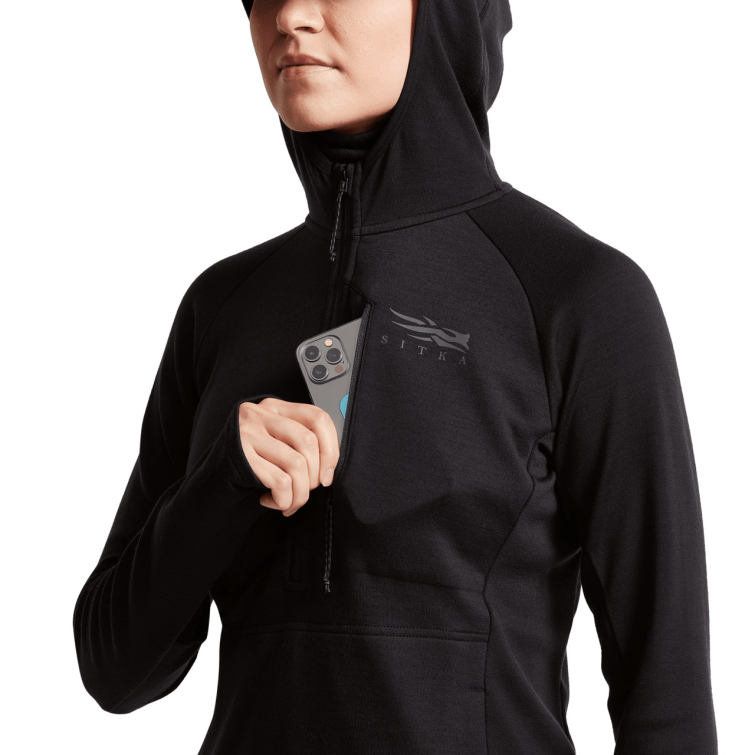 Термокофта SITKA WS Core Merino 330 Hoodie цвет Black фото 3