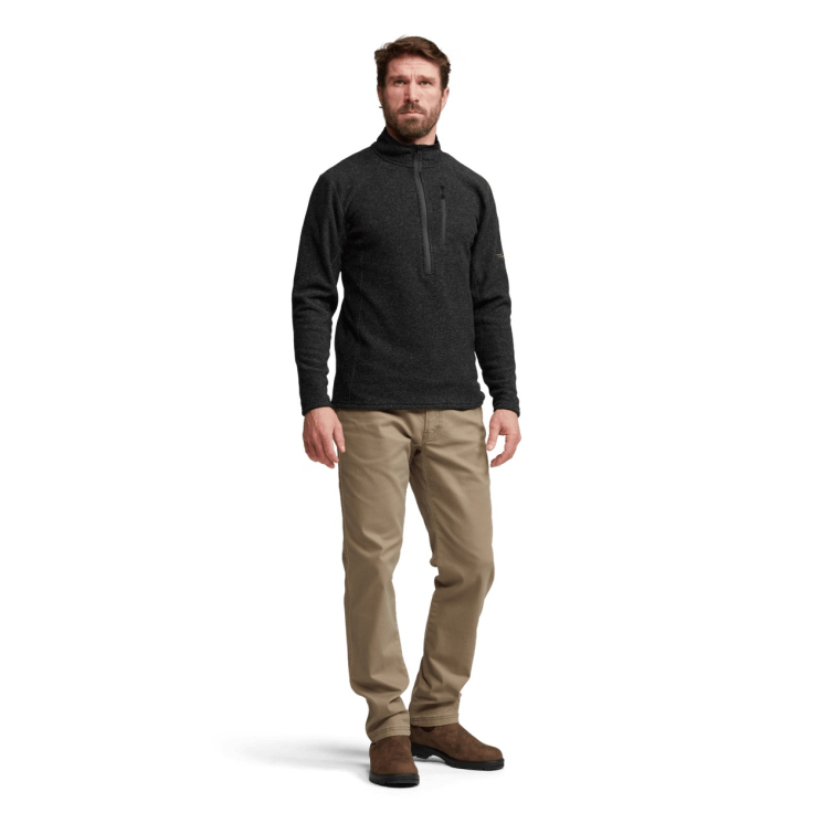 Толстовка SITKA Snowcrest Half-Zip Fleece Pullover цвет Black Heather фото 9