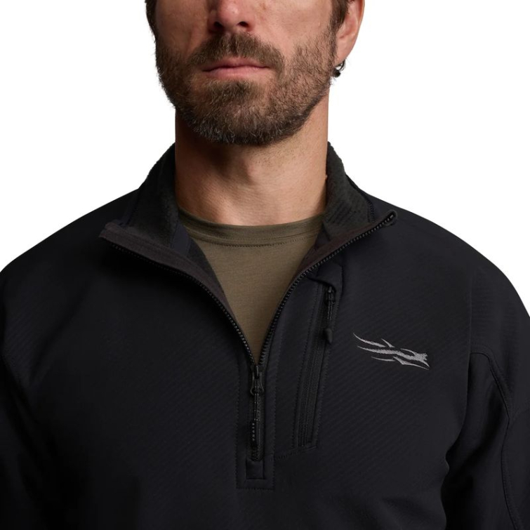 Толстовка SITKA Alpha Fleece 1/4 Zip Pullover цвет Black фото 4