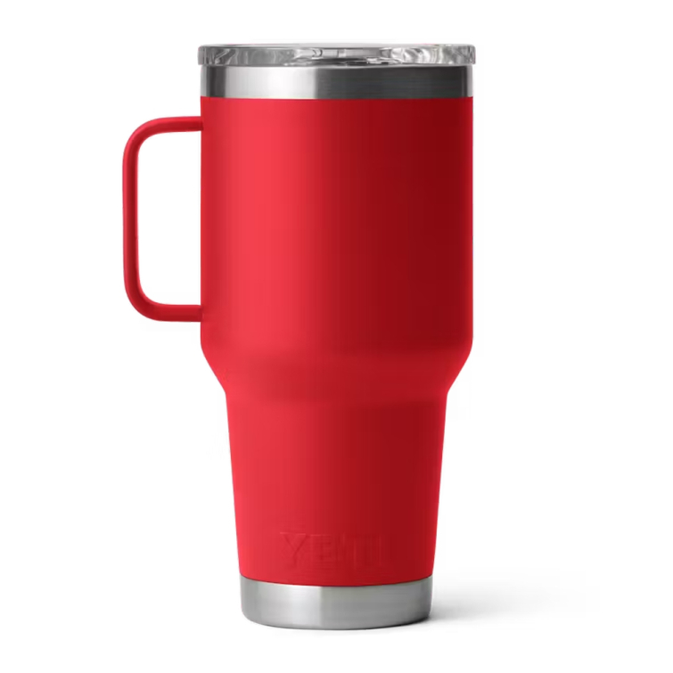 Термокружка YETI Rambler Travel Mug 887 (30 oz) цв. Rescue Red фото 2