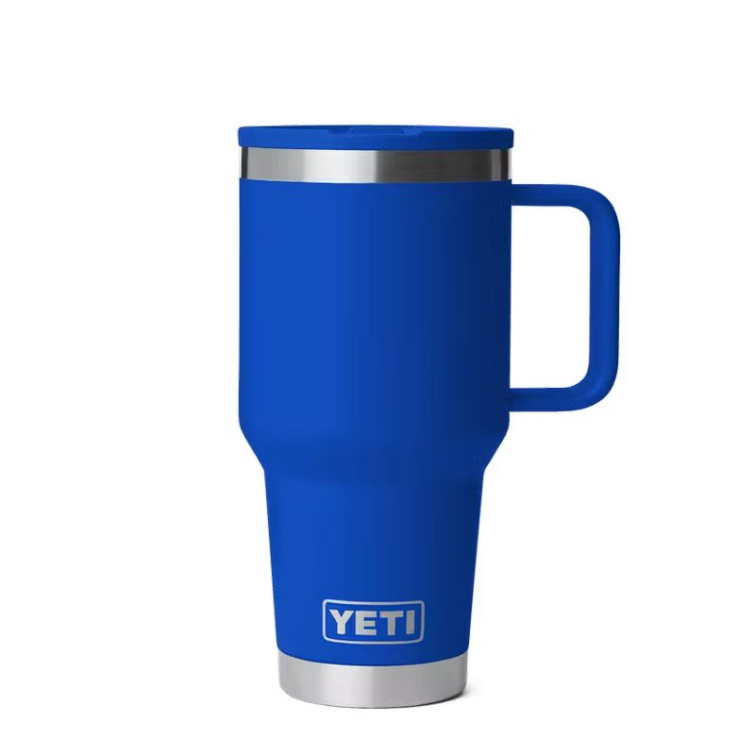 Термокружка YETI Rambler Travel Straw Mug 887 (30 oz) цв. Royal Blue фото 1